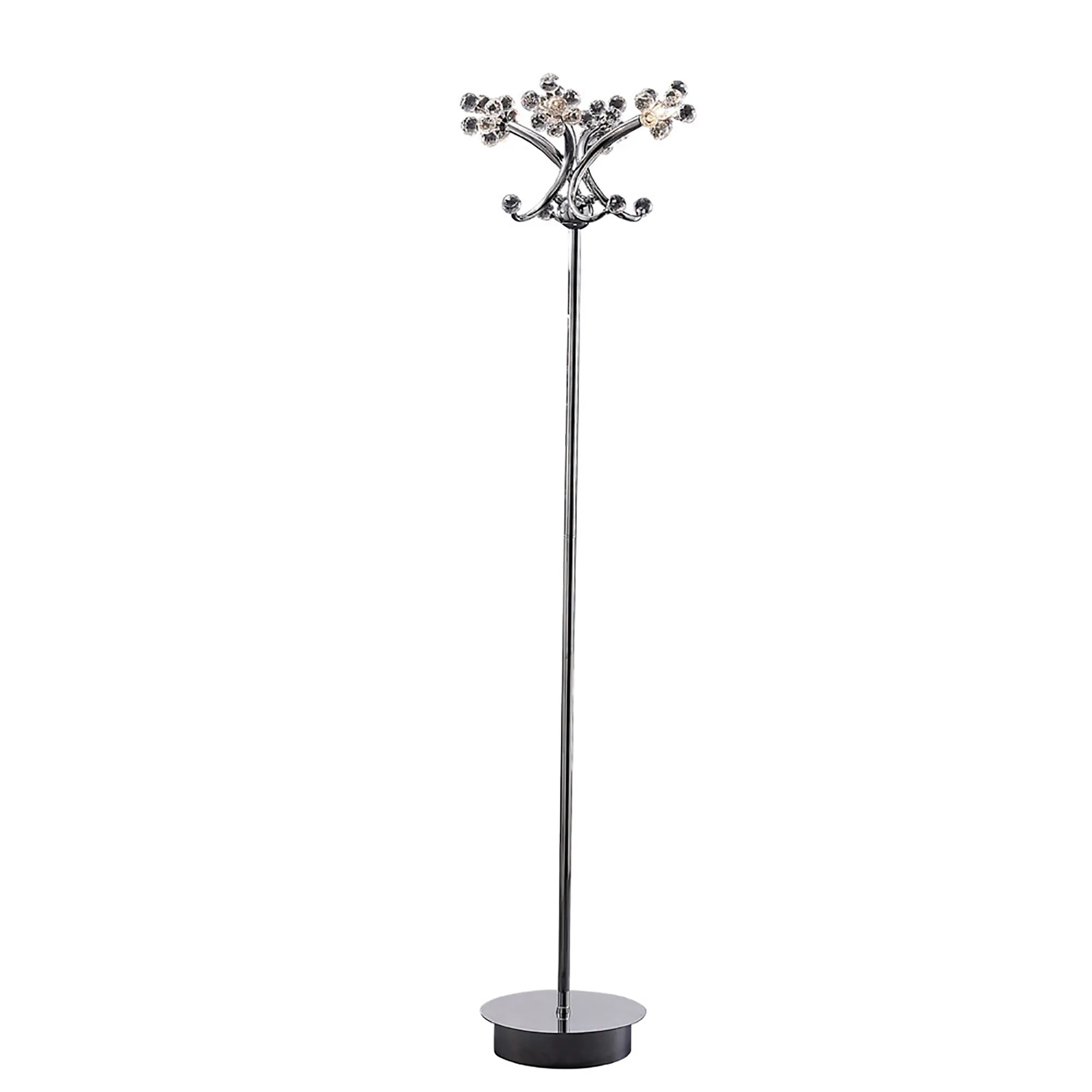 Octavia Polished Chrome Crystal Floor Lamps Diyas Designer Floor Lamps 